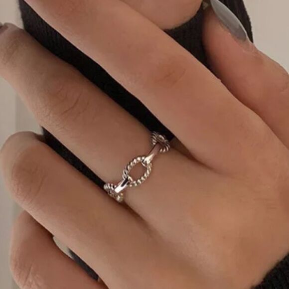 The Braided Link Ring in 925 silver - Picture 2 of 9